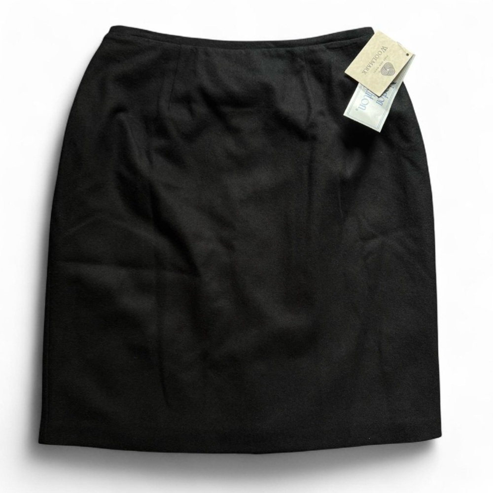 Classic Black Women's Wool Skirt